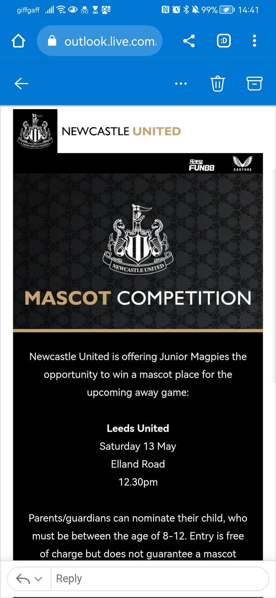 ajthomas1892's tweet photo. @Stevenrodden @miffta @Jethrotoolio @StoolFootball Yeah your right actually. Emails are all for away games.. They only go to the junior members email tho so check their account to enter. https://t.co/o27qt4xeBQ