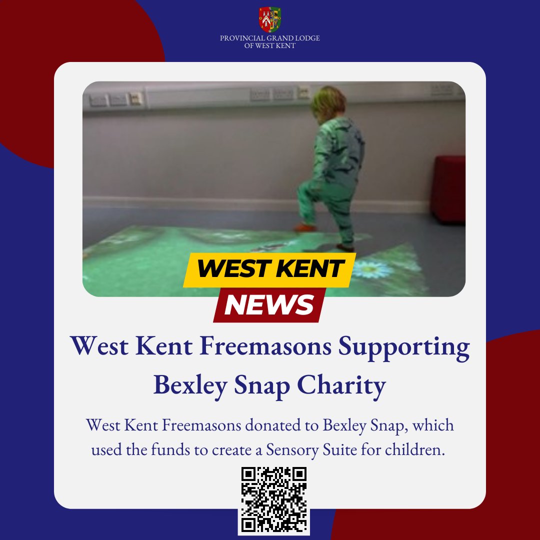 #WestKentMasons donated to #BexleySnap , which used the funds to purchase an interactive projector and create a #Sensory Suite for #children.

#Community #HelpingHands #Charity #Freemasons #Freemasonry
