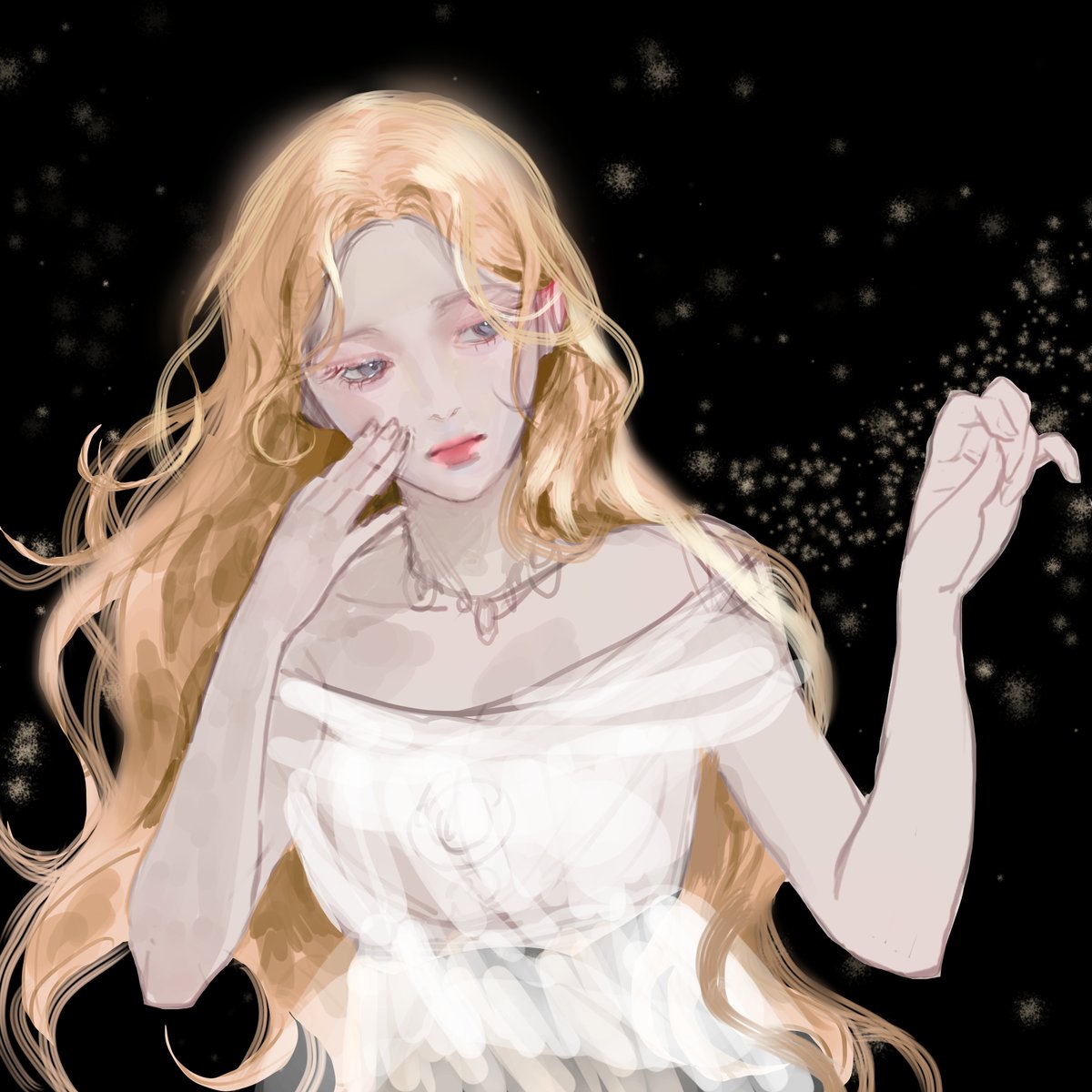 #콕카스_이어그리기

별 세는 여신님...
ㅜㅜㅜㅜㅜ 시간 넘 촉박해용🥹