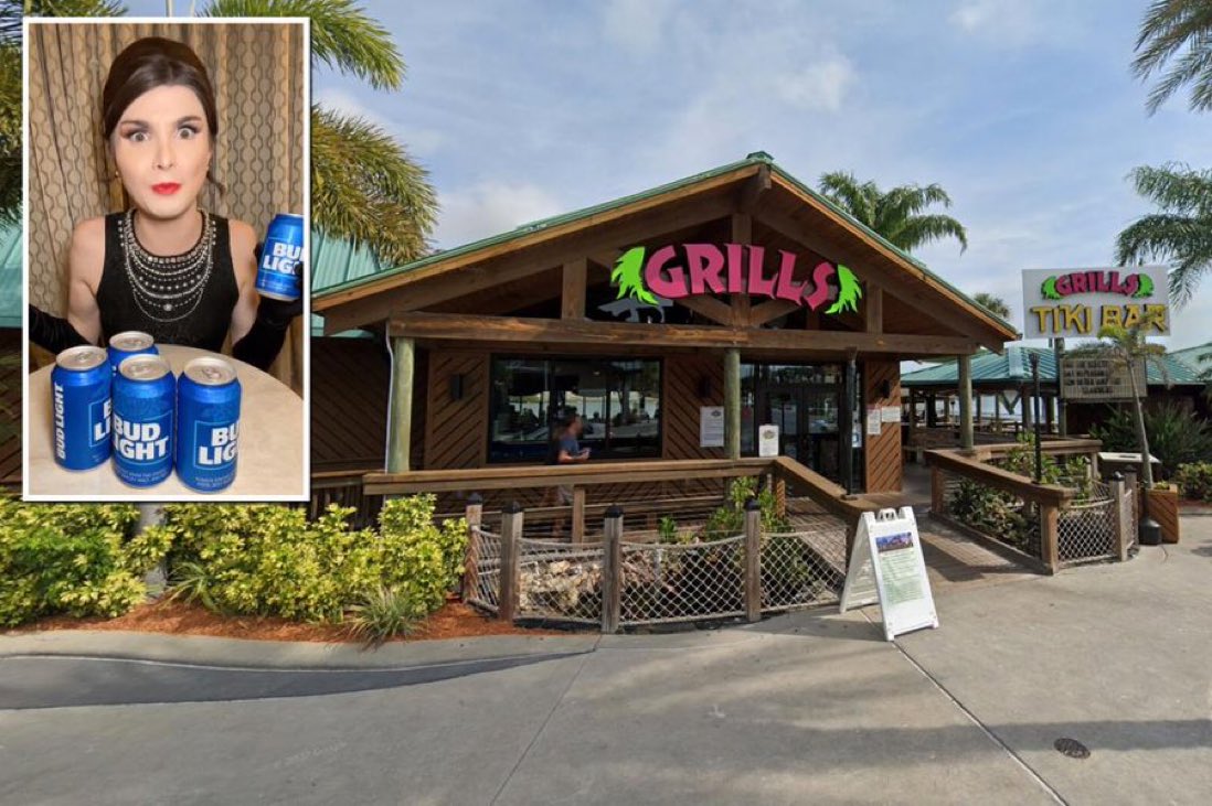 DailyLoud's tweet photo. Florida restaurant chain no longer serving Bud Light claiming that the brand’s controversial partnership with Dylan Mulvaney was at odds with owners “Biblical faith.” https://t.co/3pTgLQ06QZ