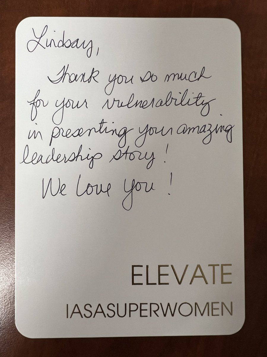 Thank you for the uplifting card! It’s not easy telling your story, but I was so comfortable telling my why and opening up to our amazing group!!! ❤️ you all #IASASuperWomen #vulnerabilities #knowyourwhy
