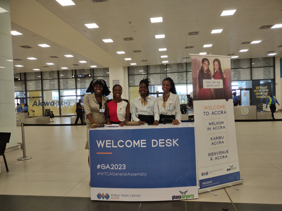 #WTCAGeneralAssembly Arrival in Accra @Ghana.  Thank you @wtc_accra for warm welcome and assistance. @WTCDelaware @WTCA Thank you also @KarenGerwitz for arranging special @united package. @WTCDenver