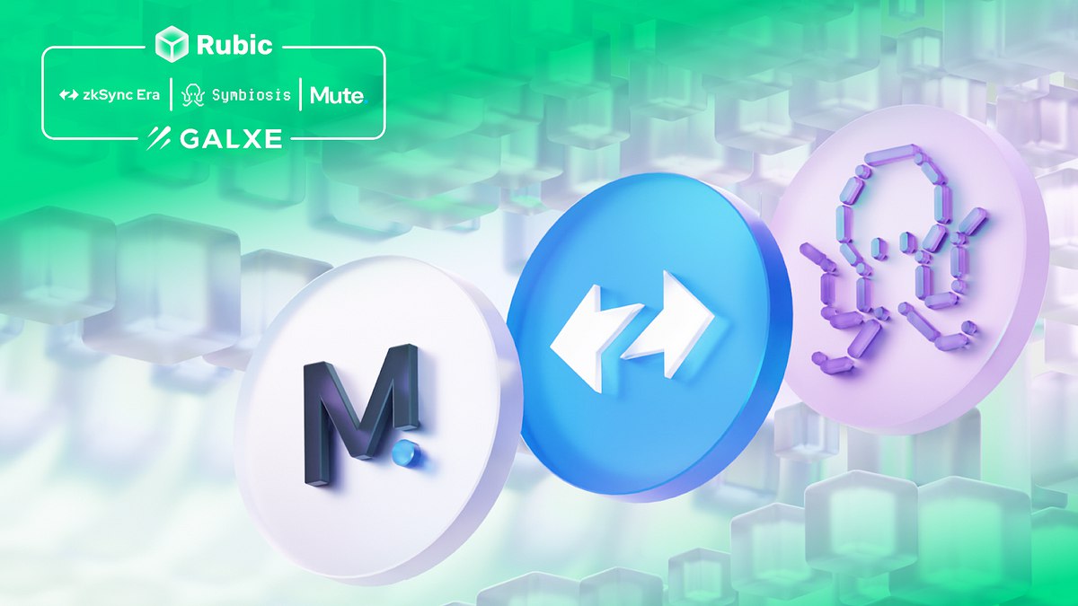 Rubic (@cryptorubic) on Twitter photo We’ve partnered up with @Symbiosis_fi, & <a href="/mute_io/">Mute.io Official</a> for a new promo campaign on @zkSync Era, powered by <a href="/Galxe/">Galxe</a>!
Don’t miss out on the opportunity to unlock access to future #airdrops, grab unique Galxe #NFTs on #zkSyncEra, & gas fee refunds!
Read on 🧵:medium.com/@cryptorubic/r… We’ve partnered up with @Symbiosis_fi, & <a href="/mute_io/">Mute.io Official</a> for a new promo campaign on @zkSync Era, powered by <a href="/Galxe/">Galxe</a>!
Don’t miss out on the opportunity to unlock access to future #airdrops, grab unique Galxe #NFTs on #zkSyncEra, & gas fee refunds!
Read on 🧵:medium.com/@cryptorubic/r…