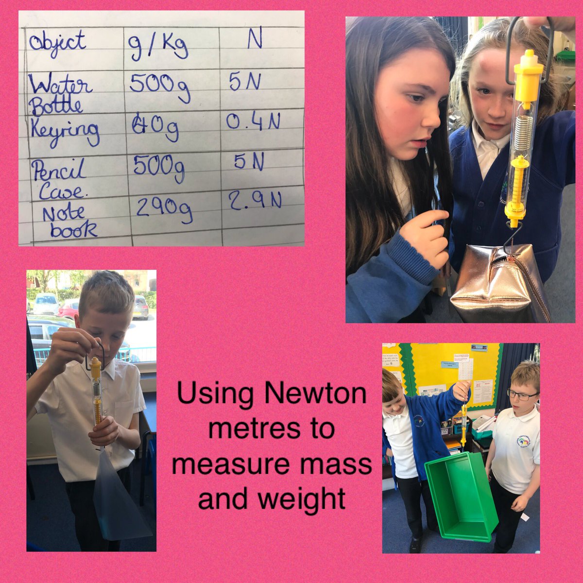 hiwjstaffs's tweet photo. Year Five have been conducting an experiment to find the mass and weight of different objects. #wjascience #wjayear5 https://t.co/P4Rs1RkFYC