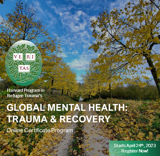 hprtcambridge's tweet photo. Harvard Program in Refugee Trauma and Harvard Medical School Intensive Online Training in Principles and Practices in Global Mental Health, April 24, 2023 - May 5, 2023!

Learn more at: https://t.co/zXjbEfdkoC https://t.co/ik3UOBLyoz