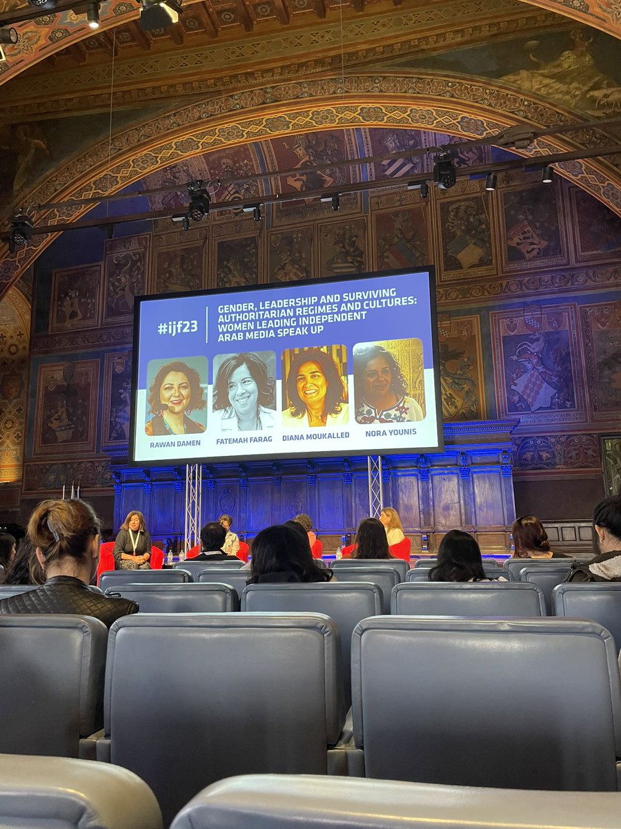 KerryAlexandra's tweet photo. Remarkable first session of the festival on surviving and thriving as a female journalist under authoritarian regimes in the Middle East. Really interesting perspectives from @RawanDamen @fatemahfarag #ijf23 #perugia https://t.co/svOrp1utWH