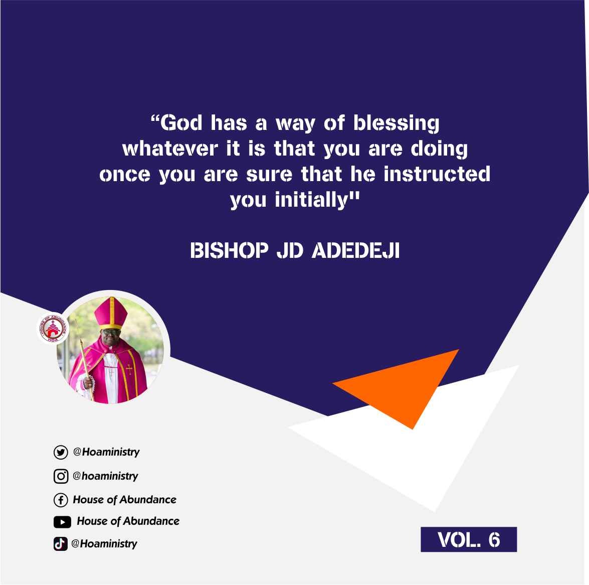 hoachurchtx's tweet photo. "God has a way of blessing whatever it is that you are doing once you are sure that he instructed you initially " #BishopJD
#PursuingGodwithJD
#HouseofAbundance
#gistlover #Chioma https://t.co/tHasSIWVoD