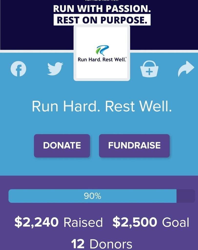 RunHardRestWell's tweet image. WOW! THANK YOU!! 🙏

It's only 9:30 and we are so close to reaching our goal of $2,500! Thank you to all those who have donated!! We still have until 7pm ET to continue to raise funds for our organization. It would be BEYOND a blessing if you helped double our initial $2,500 …