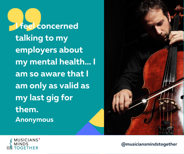 We should be able to have an honest and open conversation about our mental health. 

To learn more about stigma in the classical music industry: musiciansmindstogether.org/stigma