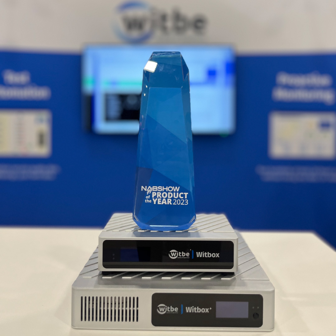 We're excited to share the Witbox+ has received the NAB 2023 Product of the Year award! This testifies to our outstanding dedication to innovation and technology. Thank you to our customers and Witbe teams! Learn more about the Witbox lineup on our website.

 #ProductOfTheYear