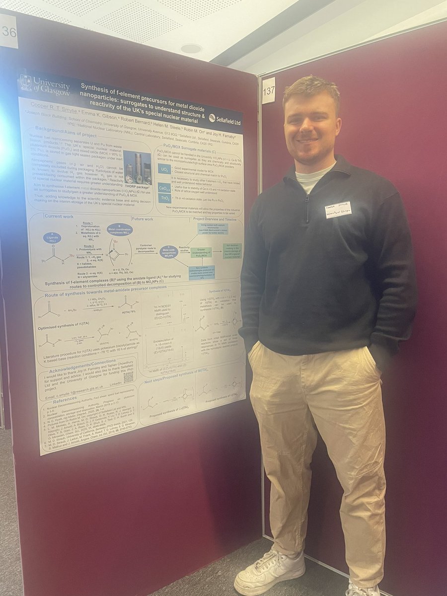 Excited to have presented my research at #Dalton2023, great to have met/heard from so many inorganic chemists in the past few days! 😁
