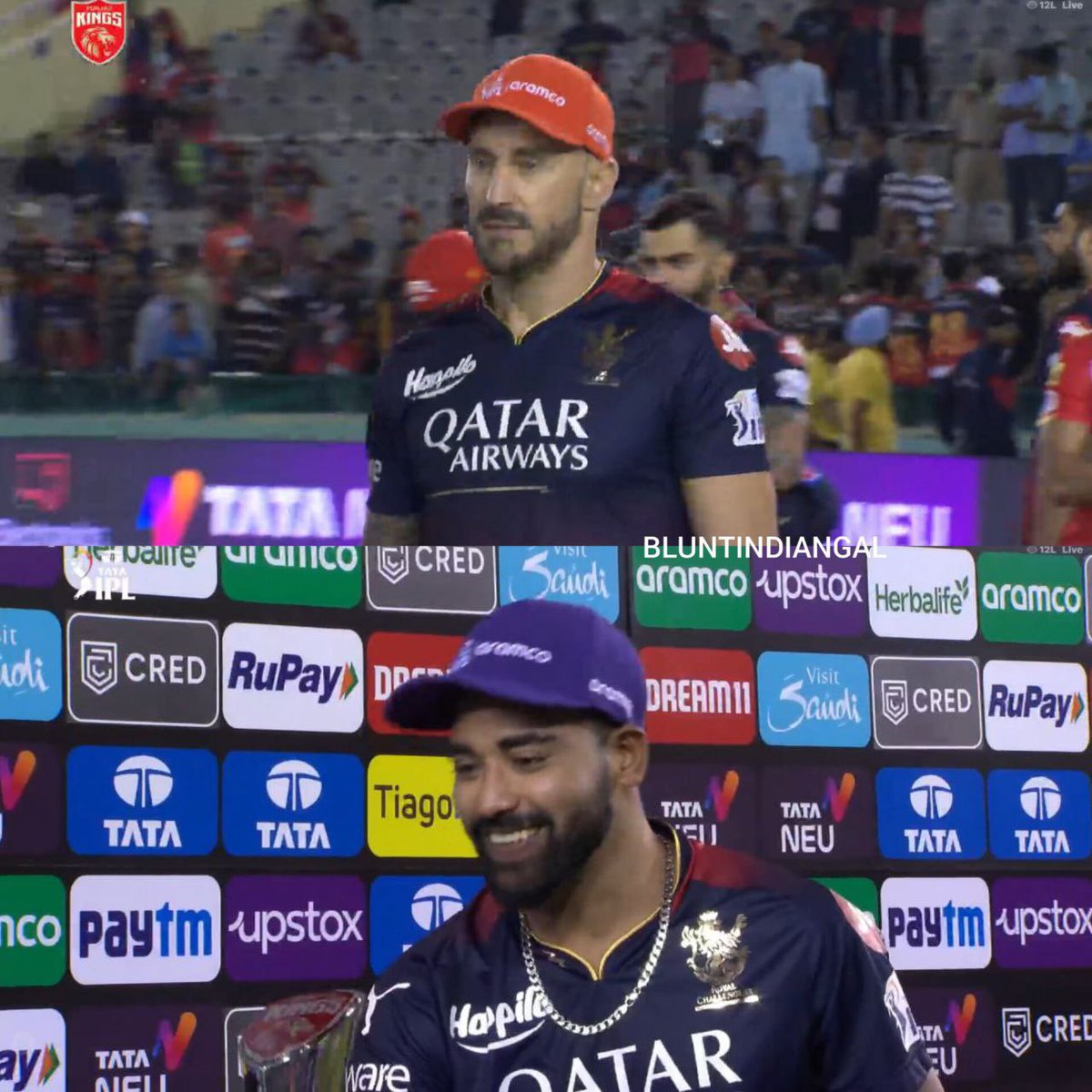 BluntIndianGal's tweet photo. Orange cap - Faf du Plessis
Purple cap - Mohammad Siraj

RCB players are dominating in this IPL ❤️ https://t.co/yK9MDISAAI