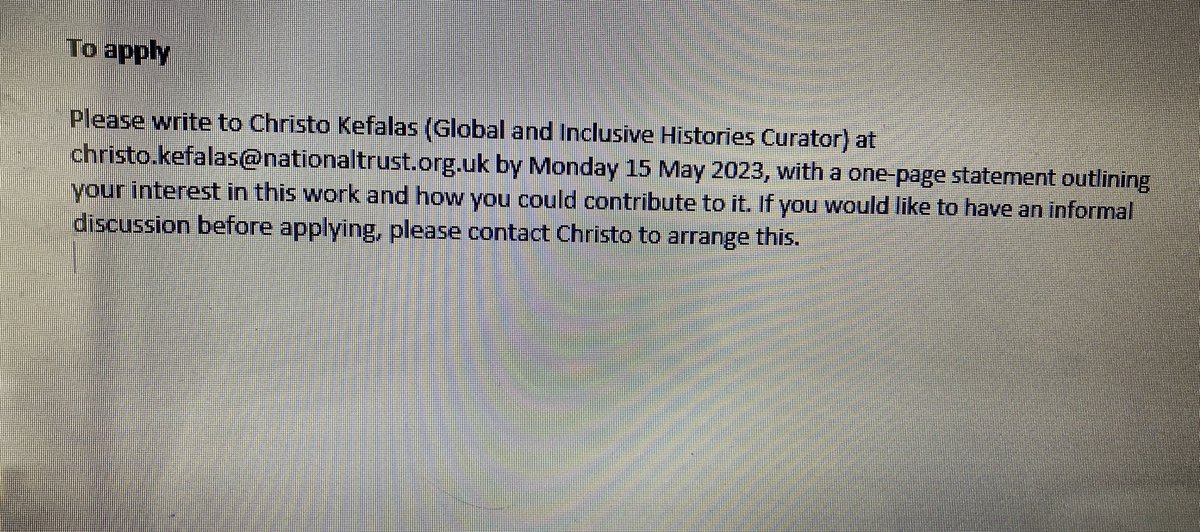 Polly Bence (@bencepolly) on Twitter photo Great placement opportunity for 2-3 PhD researchers -‘Indigenous American transatlantic history’ <a href="/nationaltrust/">National Trust</a> with <a href="/Dr_Kefalas/">Christo Kefalas</a>
Share widely <a href="/jackyd1001/">Jack Davy</a> @AmyLShakespeare @LisaGravesBMAG <a href="/BryonyOnciul/">Bryony Onciul</a> <a href="/clarkers/">Dr Ali Clark</a> Great placement opportunity for 2-3 PhD researchers -‘Indigenous American transatlantic history’ <a href="/nationaltrust/">National Trust</a> with <a href="/Dr_Kefalas/">Christo Kefalas</a>
Share widely <a href="/jackyd1001/">Jack Davy</a> @AmyLShakespeare @LisaGravesBMAG <a href="/BryonyOnciul/">Bryony Onciul</a> <a href="/clarkers/">Dr Ali Clark</a>