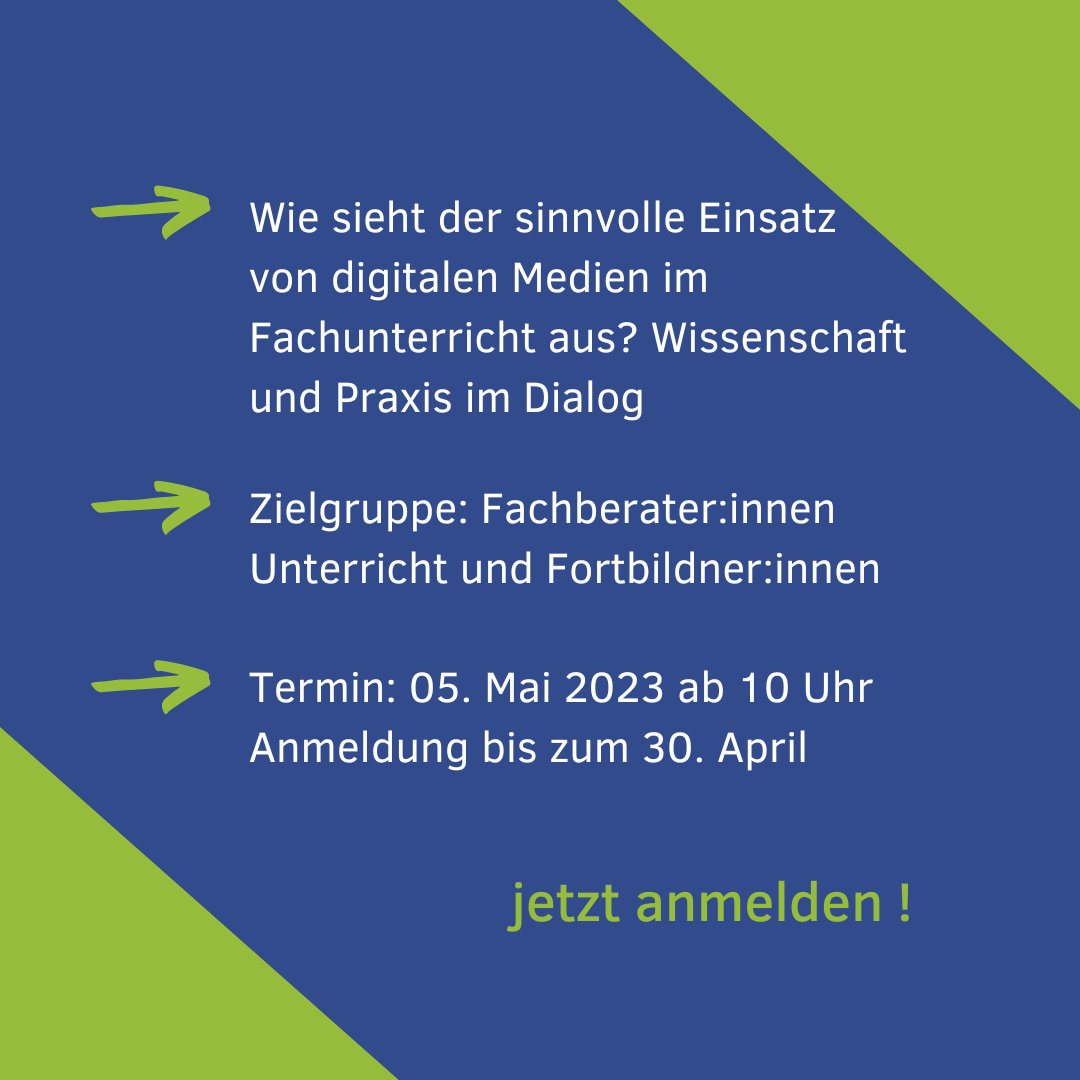 Wie sieht der sinnvolle Einsatz von digitalen Medien im Fachunterricht aus? 
Termin für die Fachtagung und Diskussionsrunde: Freitag, 05. Mai 2023 10:00-16:00 Uhr
Anmeldung bis zum 30. April 2023 hier:
yourls.ph-freiburg.de/xr
Weitere Infos:
kebu-freiburg.de/veranstaltunge…
#twlz #edubw