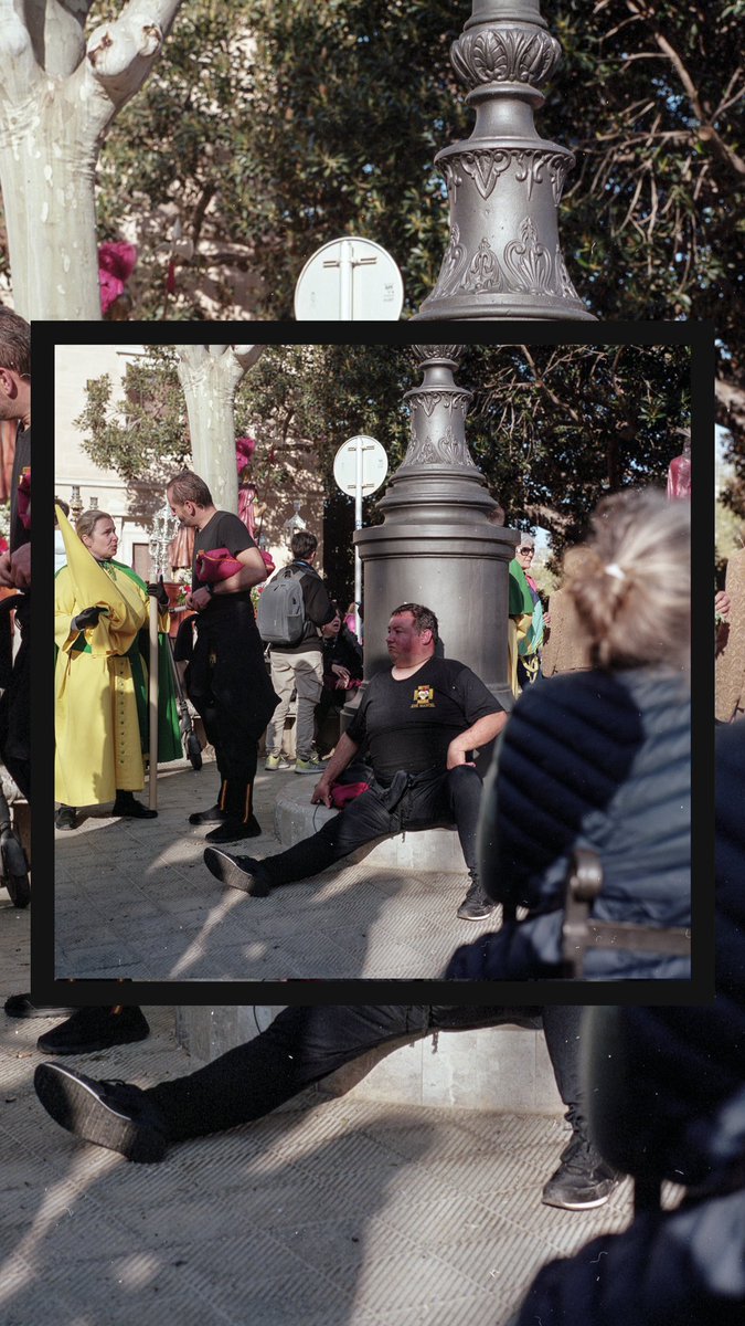 During my recent trip to Palma I took some behind the scenes images of the famous Semana Santa parade on my Bronica S2A