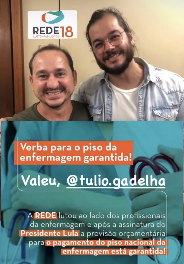 brunobuypantoja's tweet photo. Aos críticos sem razão, beijinho no ombro.
Ao camarada @tuliogadelha, meus parabéns!
Acompanhei de perto todo seu esforço, com muito empenho, para atender uma Classe que esteve e sempre estará no front de luta para salvar vidas, a Enfermagem.
#RedeVive https://t.co/yOMKxhwcxg