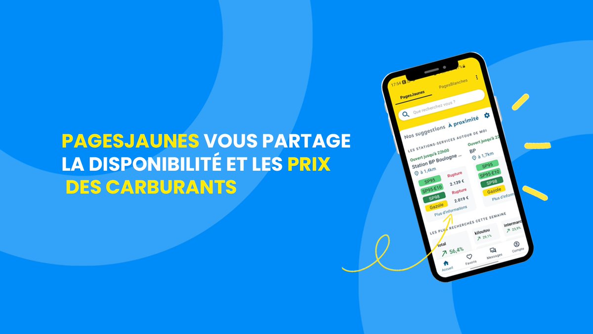 solocal's tweet photo. Pour éviter les déconvenues de la panne sèche ou de la pompe vide, retrouvez désormais sur le site et l'app #PagesJaunes toutes les infos pour faire le plein d’#essence au meilleur prix dans les #stationservice à proximité 👉 https://t.co/rDOozZPKLX https://t.co/hTeiTCaQ8k