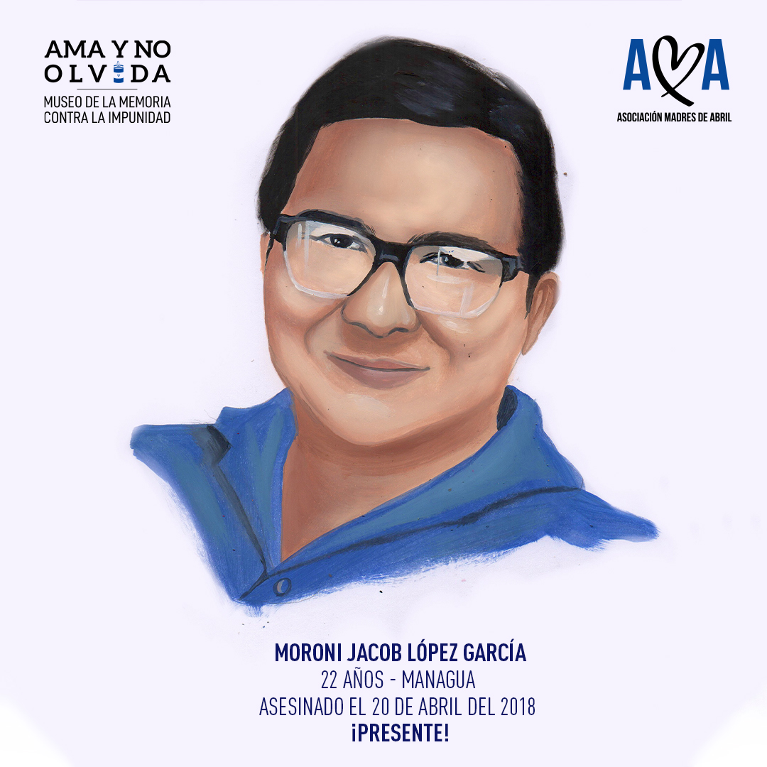 MadresDeAbril's tweet photo. 💙🖤 “Ni un paso atrás madre, si usted ya tomó una decisión no se devuelva, siga adelante”  💙🖤  Moroni Jacob López García, de 22 años, era estudiante y trabajador. https://t.co/9EqmyOC9bm