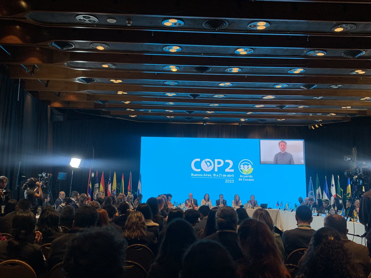 Inicia la #COP2Escazú y entre los puntos más importantes esta: 

1. Elegir a los miembros del comité de apoyo a la aplicación y cumplimiento. 
2. Presentar a los nuevos representantes del público 

La democracia ambiental avanza en Latinoamérica 🌎🌿