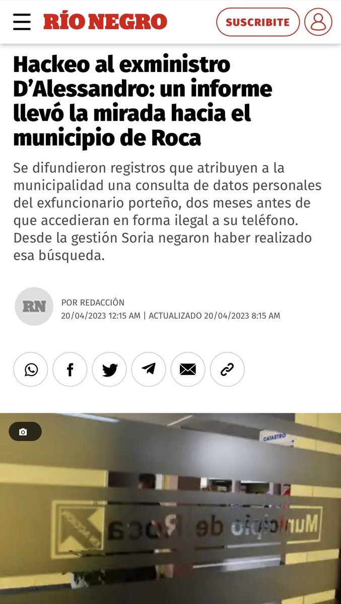 Weretilneck's tweet photo. Queremos saber si el Municipio de General Roca utiliza fondos públicos para espiar a integrantes de otro espacio político. Si es una práctica habitual y si lo hacen con nosotros también. ¿Desde el @proargentina avalan estas prácticas de la familia socia de Aníbal Tortoriello? https://t.co/GPC1eVAAVc