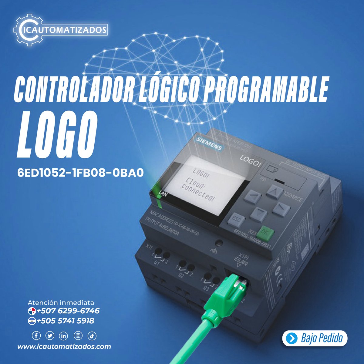 Controlador lógico programable (PLC) de la serie LOGO.

🛒 Adquiere nuestros productos en:
icautomatizados.com

✉️ Para consultas y cotizaciones:
ventas@icautomatizados.com

#industria #automatizacionycontrol #altacalidad #panamá #nicaragua #industriales #calidaddeenergia