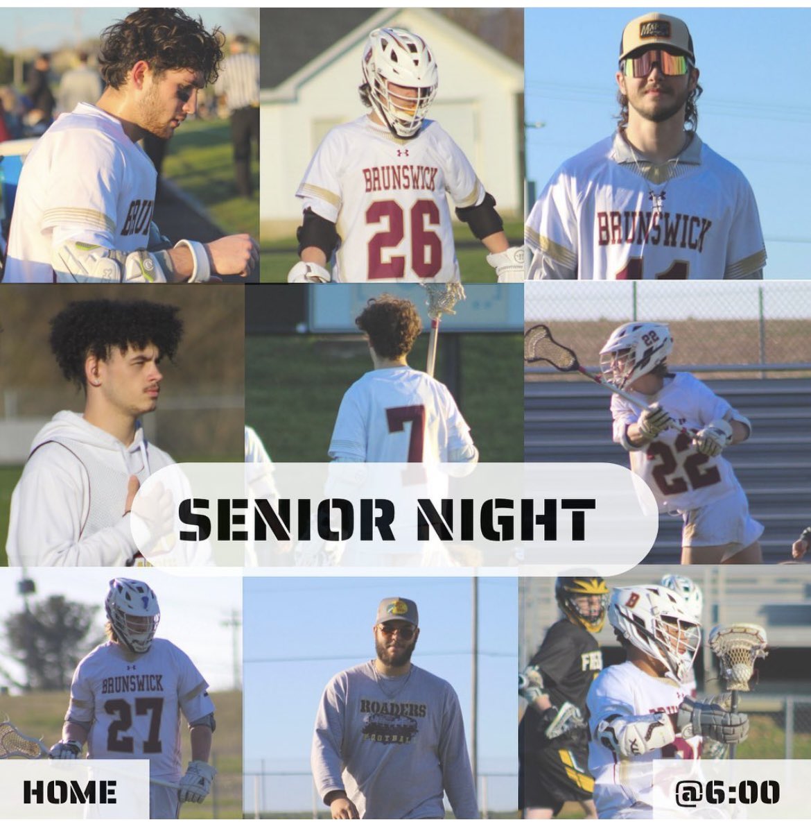 BrunswickMLax's tweet photo. RoaderNation⚒️
Be There‼️6pm🆚FSK  
Support the team and our #SENIORS23‼️🙌🏼🚂🥍 https://t.co/PQJuiLpQcg
