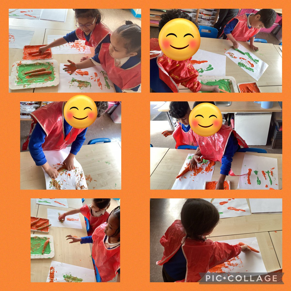 Reception decided to use something else to paint with today. 🎨We painted carrots with carrots!🥕 <a href="/MrsThomasSMTV/">MrsThomasSMTV</a> @SMTVCardiff
