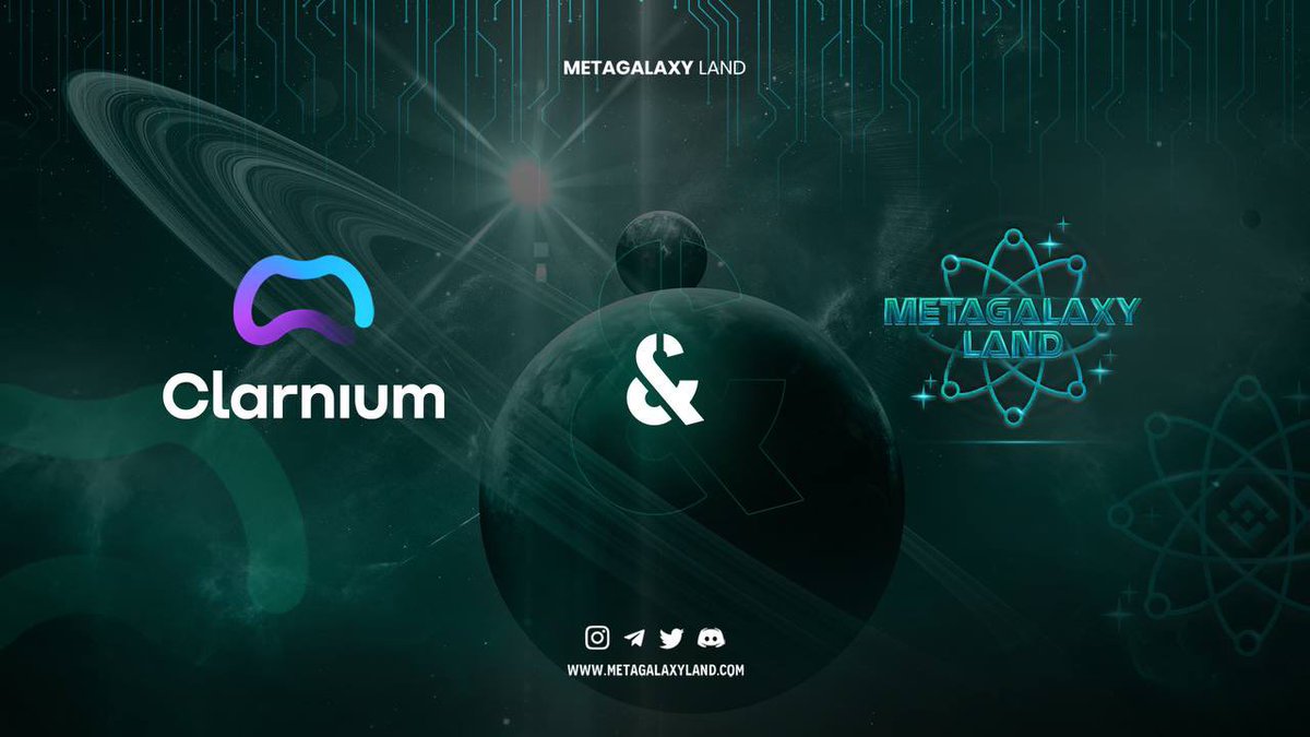 clarnium_io's tweet photo. ⚡@clarnium_io announces partnership with @metagalaxyland ! ⚡

Metagalaxy Land offers a next generation blockchain based MetaFi experience platform to create and exchange your own customized planets as NFTs and participate the metaverse as Space Cowboys. 

🚀Together we will boost the whole market and drive it toward mass adoption. Our excitement towards this partnership is thrilling! 

👇👇Read our Press Release to know more about the #partnership 

https://t.co/bdFpHDxiTb