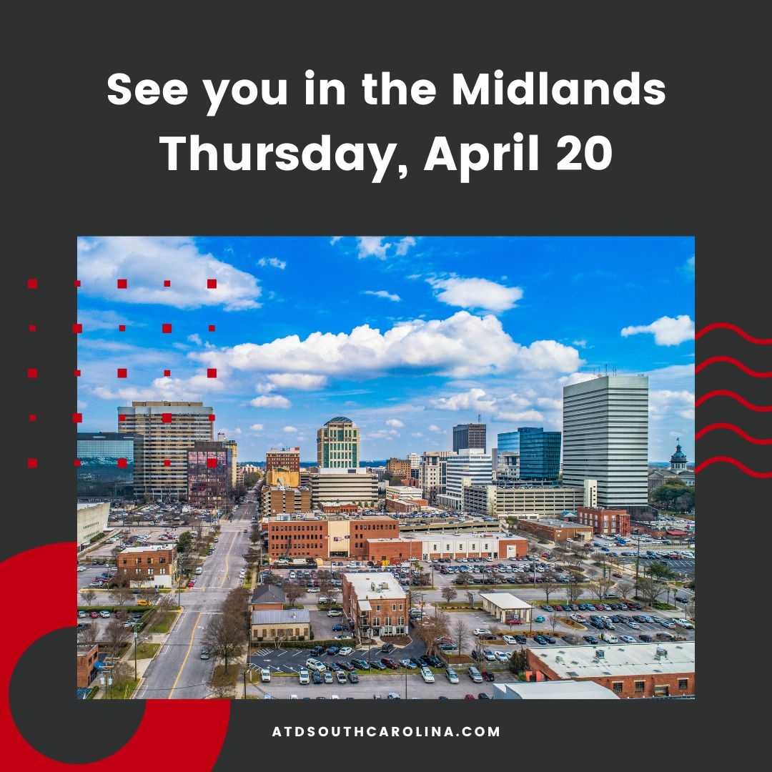 📣 Attention Midlands Members!📣
Our Midlands event is up next! See you at Hickory Tavern in the Vista from 5:30 - 7:30 p.m. We can't wait to see you! bit.ly/3M7rsuu