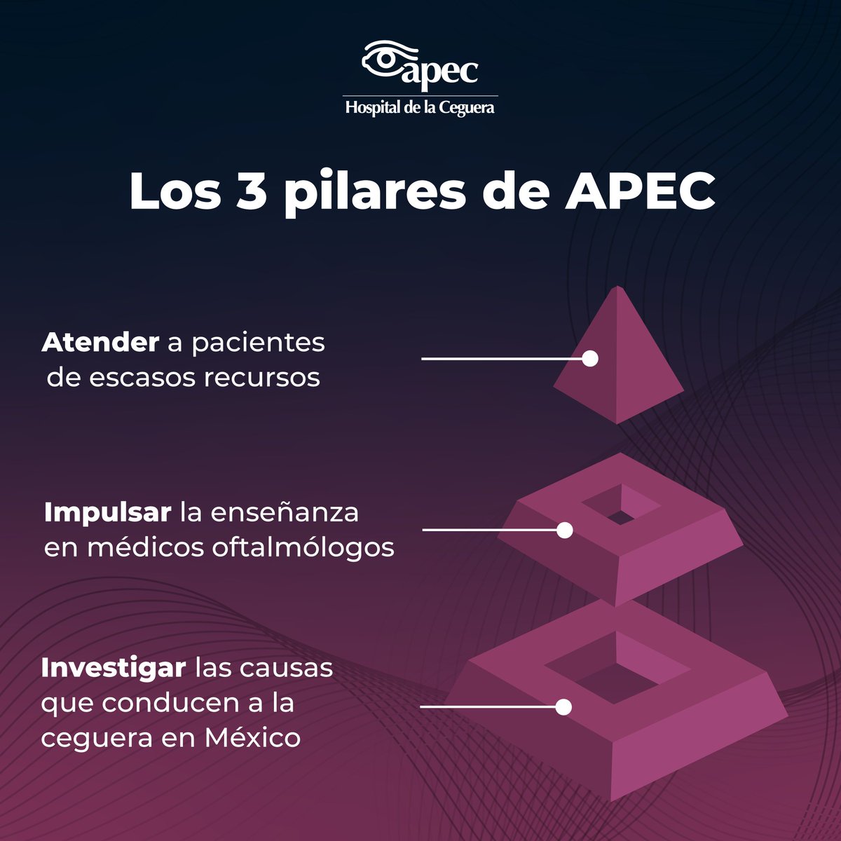 HospitalApec's tweet photo. Con nuestros pilares de origen seguiremos brindando una atención oftalmológica de calidad principalmente a pacientes de escasos recursos
#ClínicasAPEC #APEC #HospitalAPEC https://t.co/PivLMWOXzx