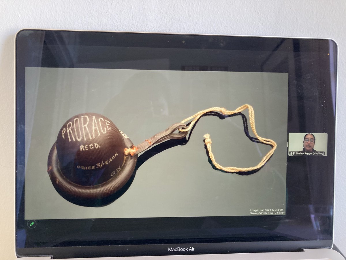 First up at the Confabulations X <a href="/ArtHxProject/">Art Hx</a> panel at #NNMHR2023: <a href="/j4lebi/">dr shelley angelie saggar</a> on the Stopes contraceptive cap, eugenics, and links between histories of colonisation, conversion and medical education.