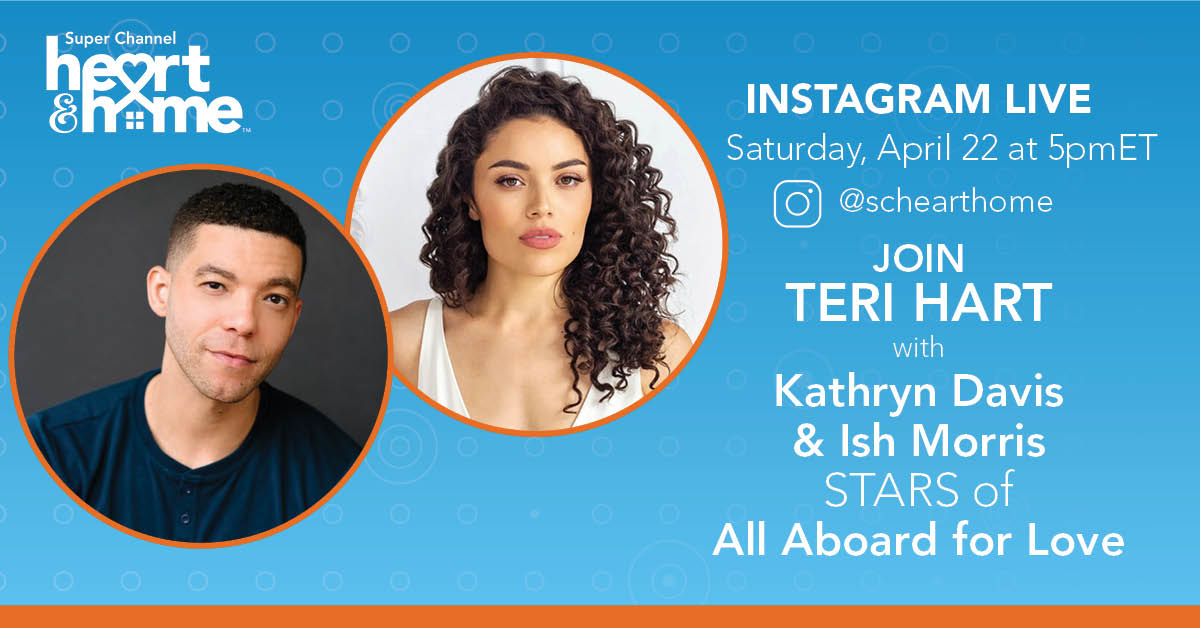SCHeartHome's tweet photo. Join Teri Hart on IG live this Saturday, April 22 at 5pmET with Kathryn Davis &amp; Ish Morris stars of All Aboard for Love⚓️⛵️☀️ https://t.co/xFmMeUDhO5 https://t.co/L6cMXbPRMy