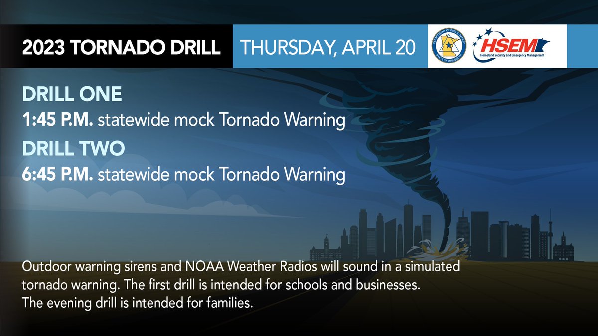 Minnesota HSEM on Twitter "Outdoor warning sirens will sound statewide