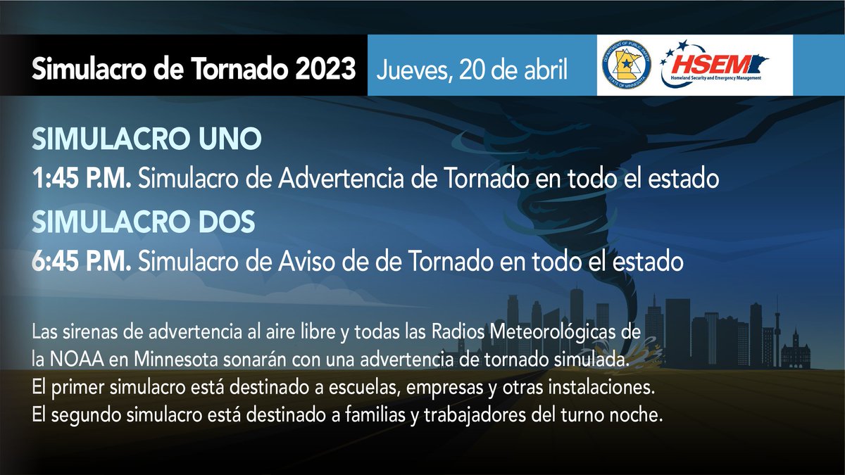 Minnesota HSEM on Twitter "Outdoor warning sirens will sound statewide