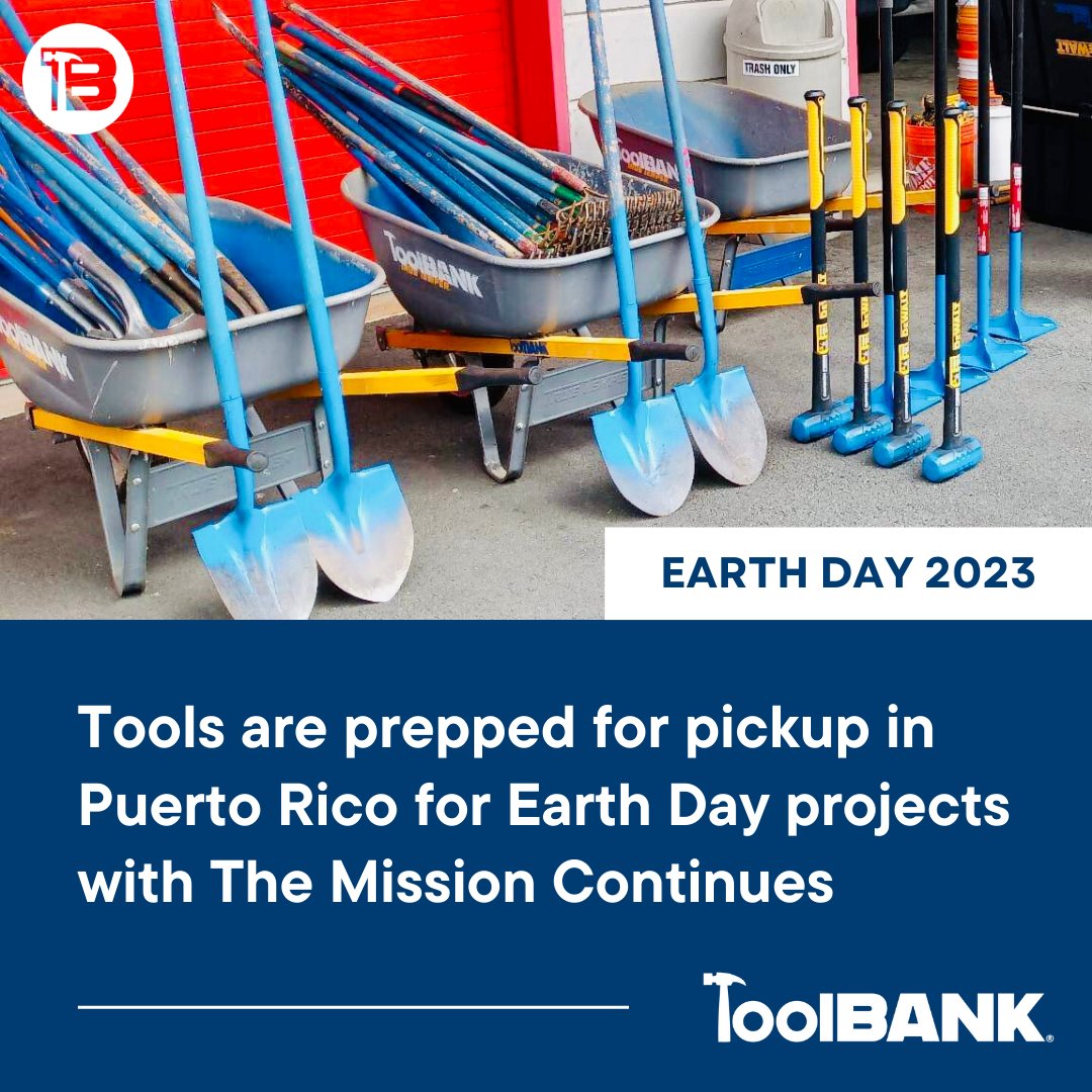 ToolBankUSA's tweet photo. Our ToolBank in Puerto Rico has been busy prepping tools for our partners' Earth Day projects on the island. @missioncontinue is working on a project in the rainforest (El Yunque) to build flat earth beds for campers.

#toolbank #toolsforchange #earthday #puertorico https://t.co/wPeXog7MjK