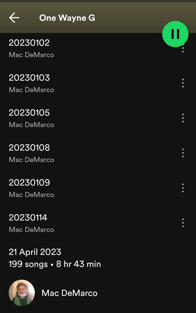 jrhwood's tweet photo. Mac Demarco released an album with 199 songs, that is 8 hours 43 mins. https://t.co/YkjQCcYFP4