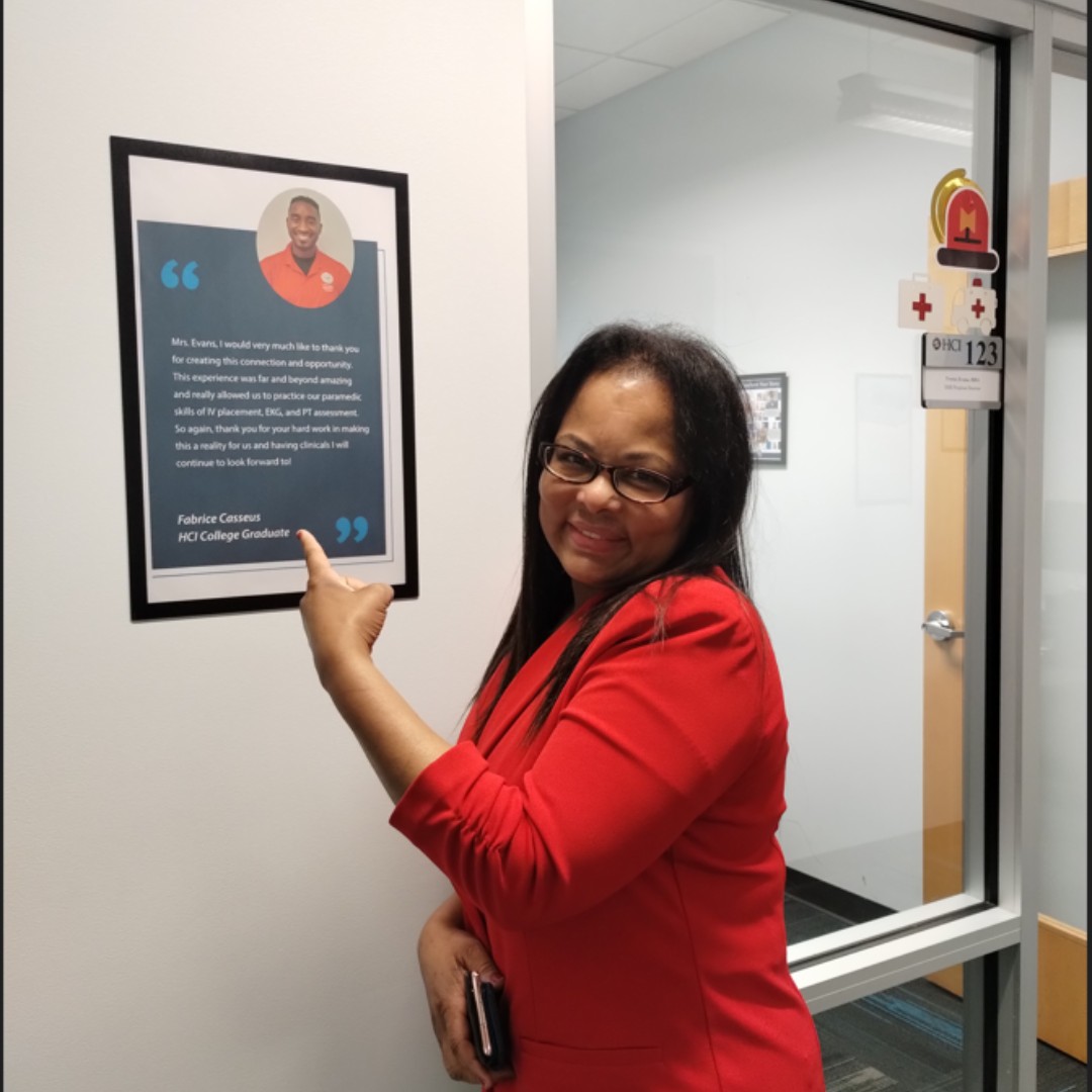 We hung up this testimonial from Fabrice about Ms. Evans to remind everyone that strong relationships between staff and students help enhance motivation and promote a positive learning environment. Thanks, Ms. Evans, for all you do for your students. 

#paramedicstudents