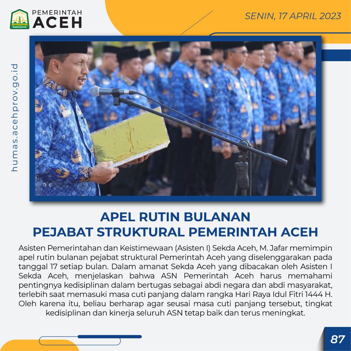 Humas Pemerintah Aceh (@humasaceh) on Twitter photo 