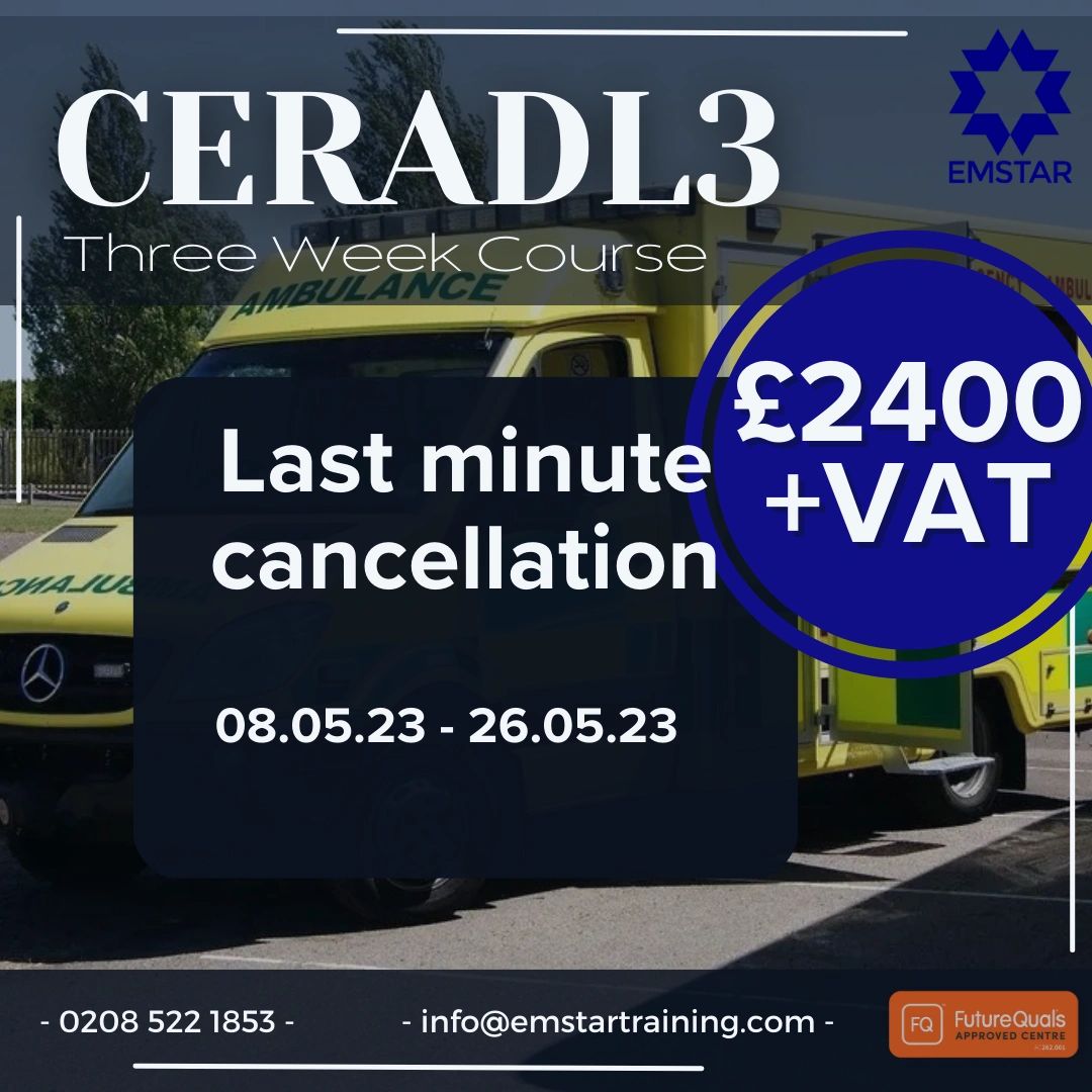 EmstarUK's tweet photo. CERADL3 Last minute cancellation
Great discount!
ONLY £2400+VAT
08.05.23 - 26.05.23

#cerad #drivingcourse https://t.co/PEMX9qmSy1