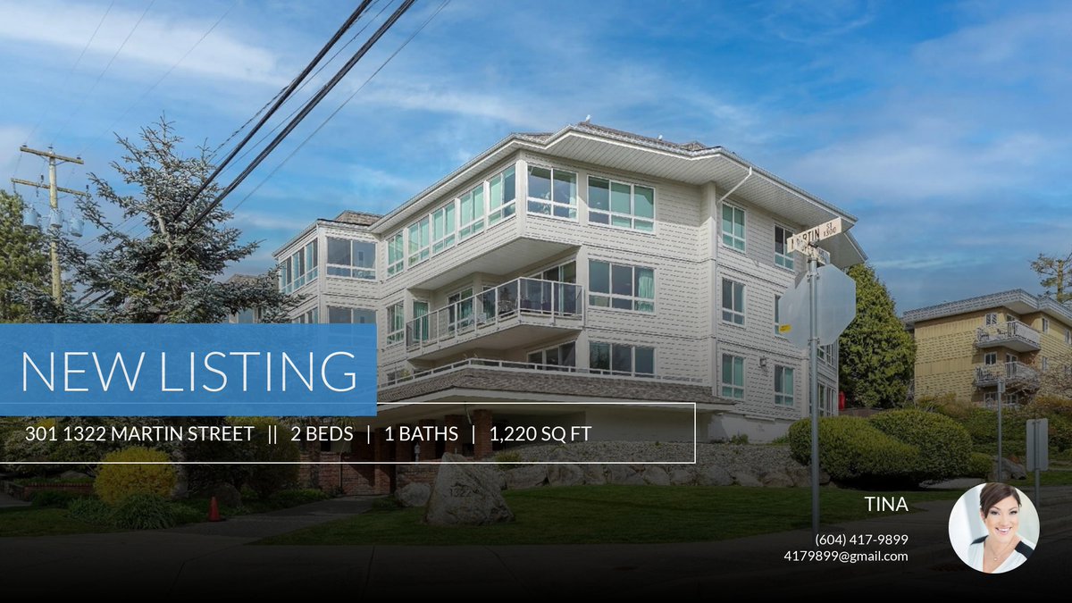TINASHAWREALTOR's tweet photo. 📍 New Listing 📍 Take a look at this fantastic new property that just hit the market located at 301 1322 Martin Street in White Rock. Reach out here or at (604) 417-9899 for more information https://t.co/TLfxoqques https://t.co/3WogdVg3Ns