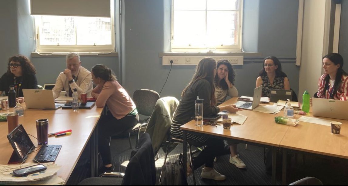 GIC_Glasgow's tweet photo. Another great day of discussion and learning with #DHTConnect colleagues. Today’s dialogue included Leading Assessment &amp; Moderation and the opportunity to reflect on professional actions which support effective learning &amp; teaching. @MicheleStewart0 @Jane2308_ @McgeeverSharon https://t.co/Wfv5onOd3d