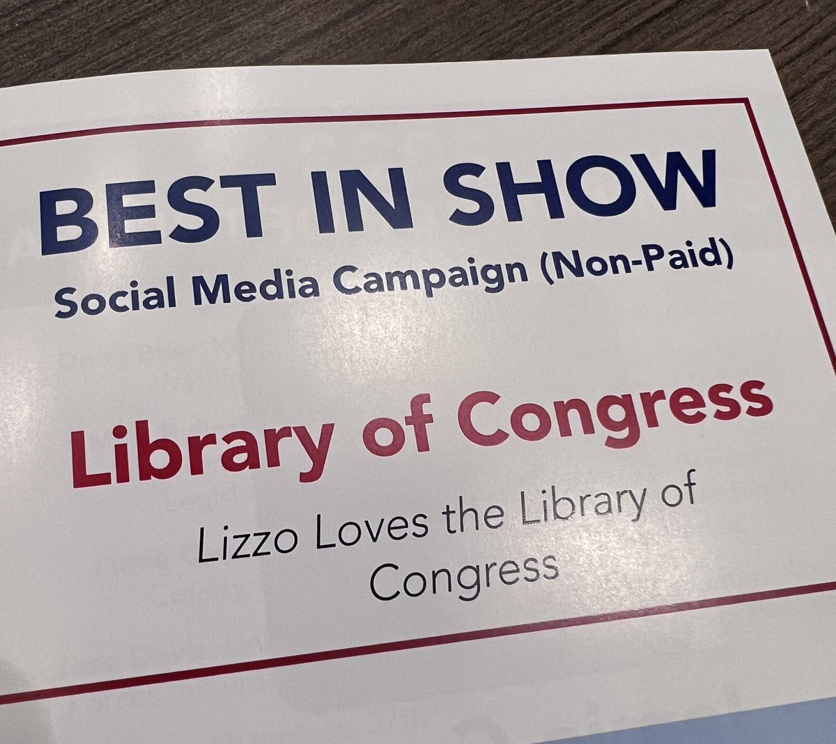 NAGC's tweet photo. We had top notch entries for the #BPGS2023 Awards. This year, we’re proud to present the “Best in Show” award to @librarycongress for their ‘@lizzo loves the Library of Congress’ submission! 

Their non-paid reach was phenomenal. Way to showcase what #GovComms can do 👏🏆🤩 #NAGC https://t.co/patHP07CDx