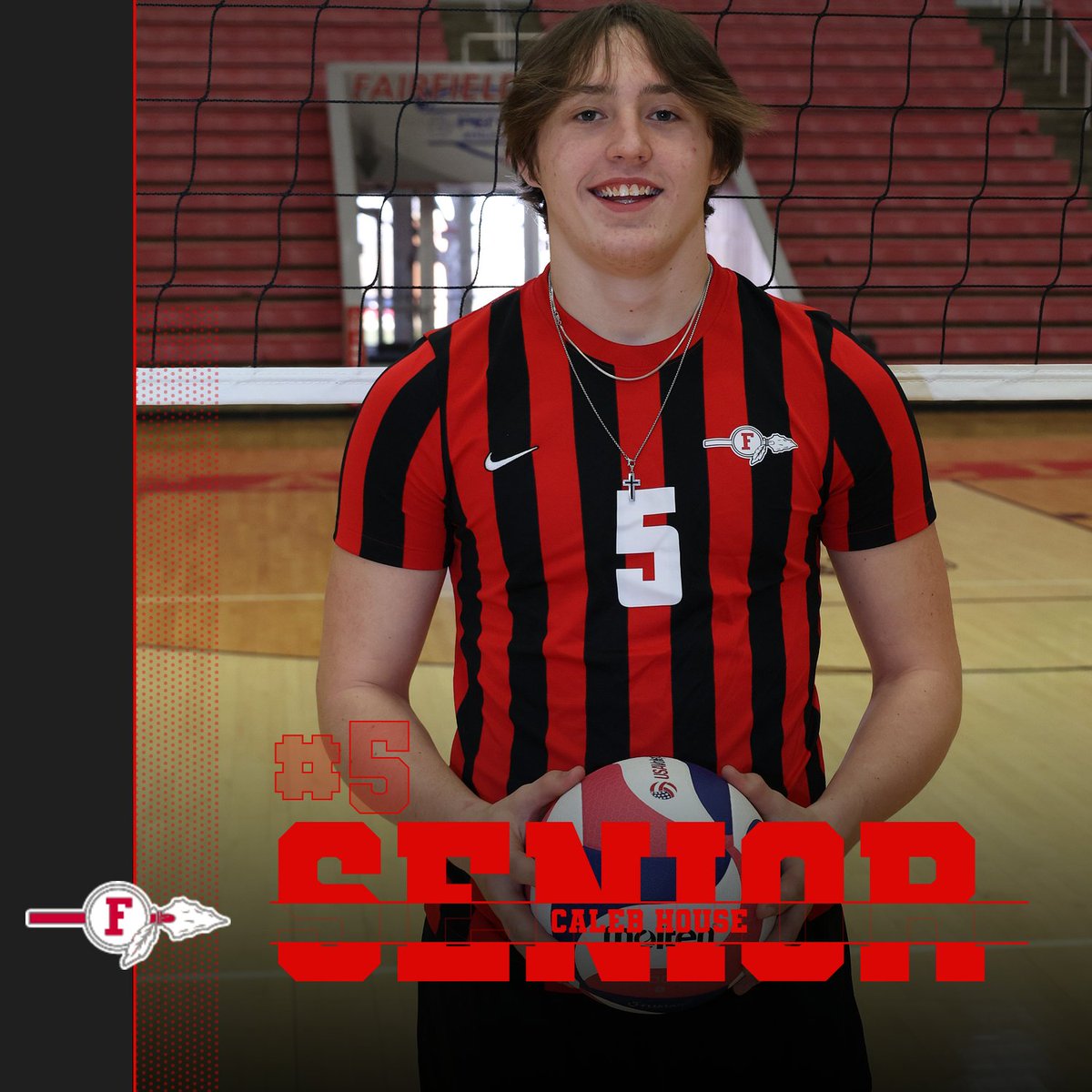 FairfieldMVB's tweet photo. #5 Caleb House
Caleb is a two year member of our program.  He brings the energy and heart to the team.  There is no quit in him.
#GoTribe https://t.co/kf8AvWqjoQ