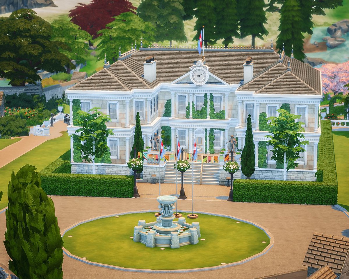cozyindi's tweet photo. I gave the Van Haunt Estate in Windenburg a makeover using only Get Together! ⛲
Speed Build: https://t.co/9d0WfdJOBg
@TheSims #TheSims #Sims4 #ShowUsYourBuilds #Sims4GetTogether https://t.co/xWe91V10g7