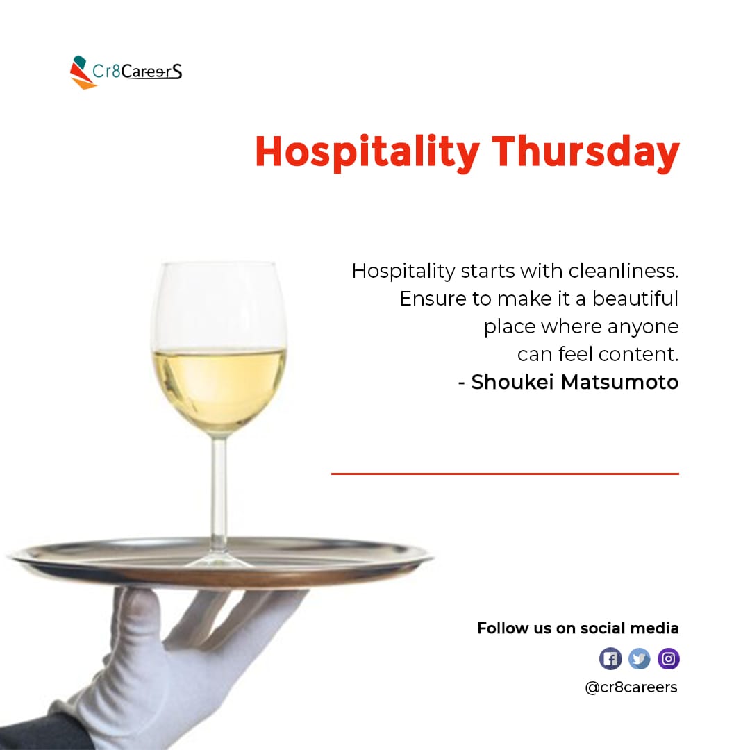 cr8careers's tweet photo. Cleanliness is critical for ensuring the safety and hygiene of guests, creating a positive guest experience, maintaining a good reputation, and complying with regulations.
#CleanAndSafe #CleanHotel #CleanRestaurant #CleanlinessMatters #CleanlinessFirst #cr8careers #Cleanair https://t.co/dKOKghdNZJ