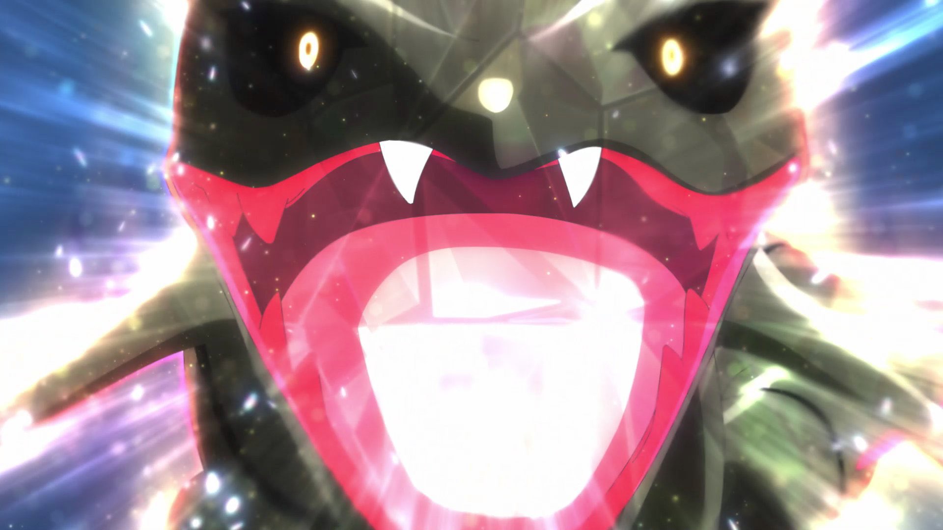 Shiny Tera Rayquaza in Pokemon Horizons: Hatless New Tera Form