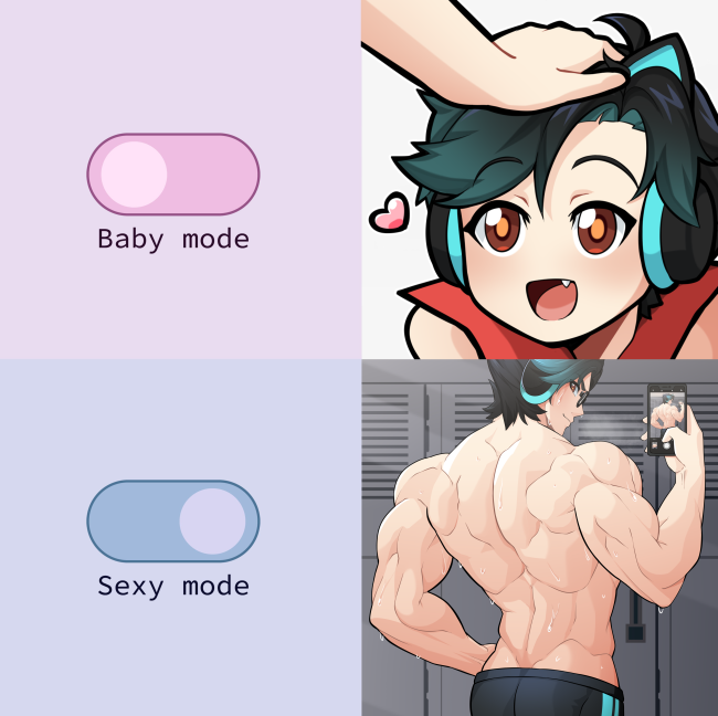 catboyuno's tweet photo. I'm bringing sexy back

#vtuber #Vtubers #VtubersEN https://t.co/pSGPamd5Rk