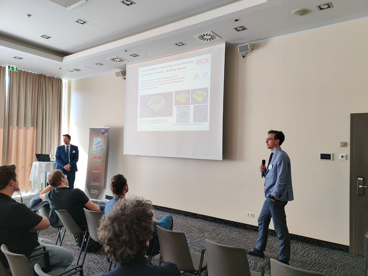 dcs_computing's tweet photo. #aspherix #CFDEM #DEM #DEMpresentation #simulation #simulationsoftware #DEMsoftware #particles #conference2023 #CFDEMcoupling #cfd #masteringparticles https://t.co/V7GEICxU1X