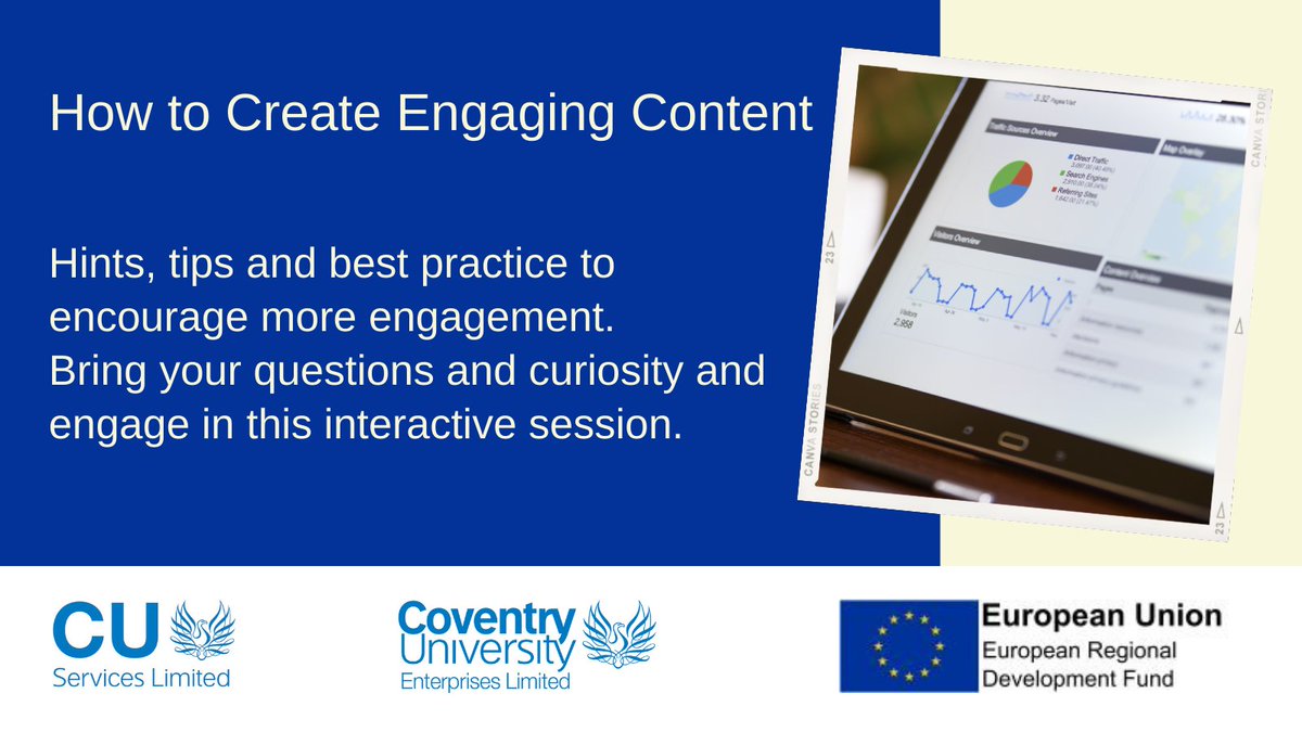 How to create engaging content
with <a href="/HotToddi/">Caroline Wilson, Social Media Trainer</a> 
What makes content engaging?
How do you level-up current content?
Bring your questions and curiosity and make the best of this interactive session.
11/05/2023 2-4
eventbrite.co.uk/e/how-to-creat…  #cwstartup