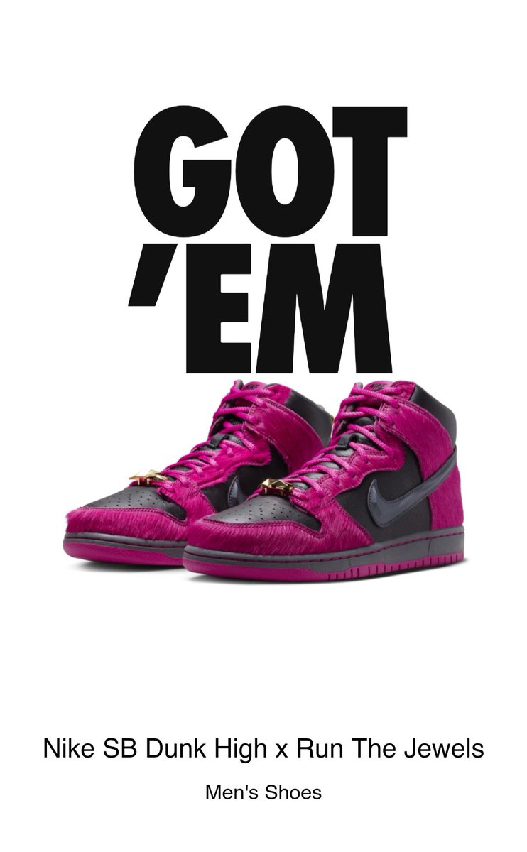 thehodlmanbtc's tweet photo. It's a good 420 😁💯
Thank you @Nike ❤️
#SNKRS #Dunks #420Dunks #RunTheJewels #NikeDunks #GotEm https://t.co/pCPLBZuZiC